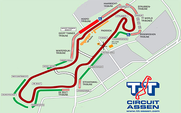 Mapa del Circuito de Asen circuito de assen mapa
