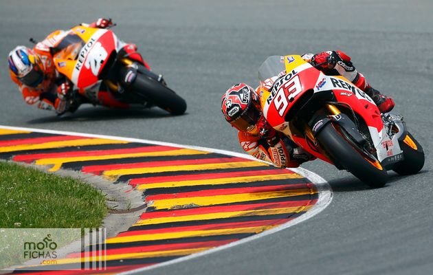 motogp 2015 sachsenring honda marquez pedrosa